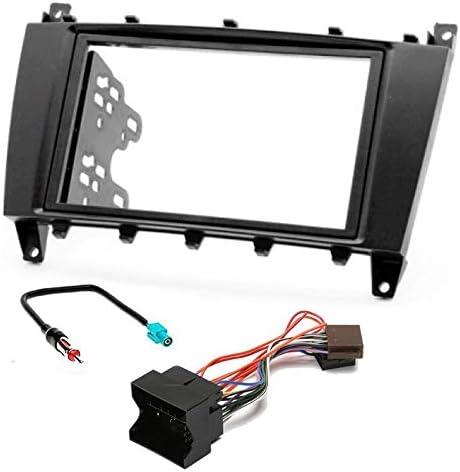 Sound-way 2 DIN Car Radio Frame Fascia for Mercedes Benz, black