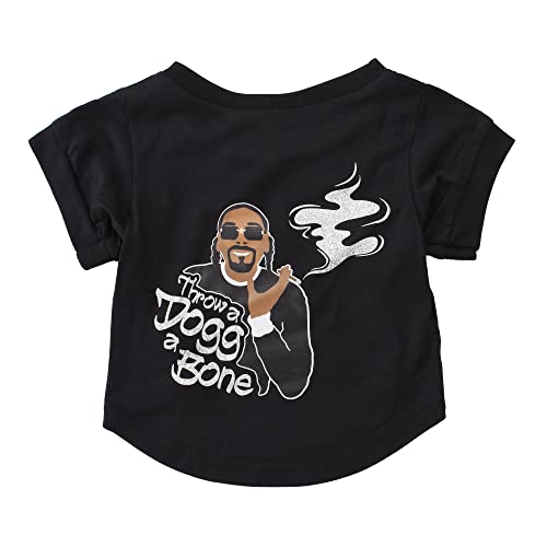 Snoop Doggie Doggs Deluxe Pet T-Shirt, Throw a Dogg a Bone, Large