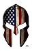 Rogue River Tactical 2X Large Spartan Gladiator 300 Helmet American Flag Patriotic Auto Car Decal Bumper Sticker Truck RV SUV Boat Window Support US Military