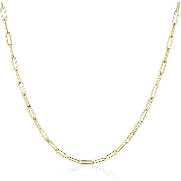Amazon.com: Mauzew Dainty Rope Chain Necklace for Women 18K Gold
