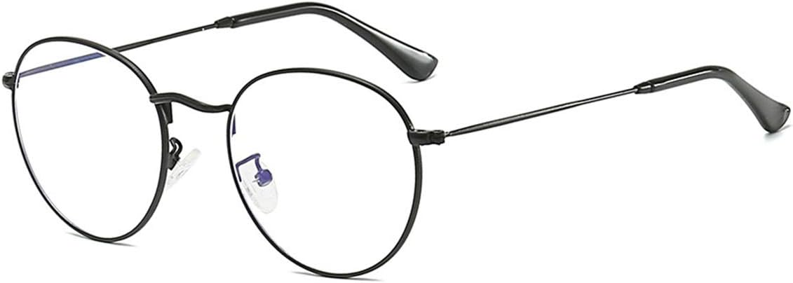 MIGOO Blue Light Blocking Glasses Retro Round Metal Frame Round Eyeglasses Clear Lens Unisex
