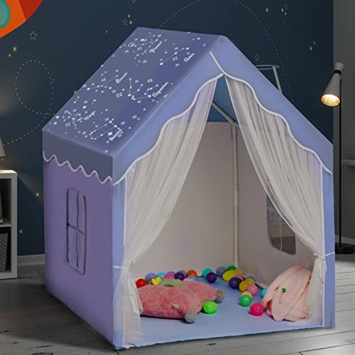 Meland Kids Play Tent, Star Lights Large Kids Playhouse with Windows Easy  to Wash, Indoor and Outdoor Play Tent for Kids, 47x40x52 inch in Oman