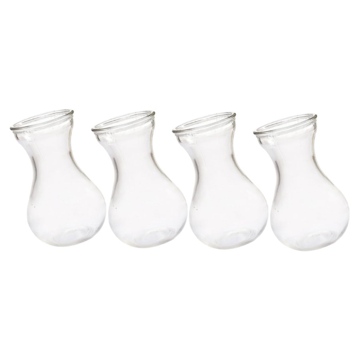 GOOHOCHY 4pcs Hyacinth Vase Mini Terrarium Glass Decor Glass Planter Wedding Vase Decorative Hydroponic Plant Hydroponic Container Decor Office