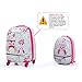 Tobbi 2PcKids Carry On Luggage and Backpack Upright Hard Side Hard Shell Suitcase 12