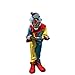 3PCS Scary Halloween Clown Mask with Hair Horror Halloween Party Clown Costume for Adults