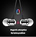 Earbuds Earphones Headphones, Earfly Magnetic Wired Earphones, In-Ear Headphones, Earbuds with Mic, Stereo Headsets, 3.5mm Jack for iPhone 6 6s Plus iPad Note Android Phone Tablet Computer PC (Black)