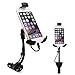 Te-Rich 2-in-1 Cigarette Lighter Smartphone Car Mount Charger Auto Cell Phone Holder Cradle - Built-in Charging Cable Compatible w/iPhones - Dual USB, 3.1A Max