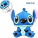 PORTWORLD 32GB USB 3.0 Flash Drive Memory Stick with Keychain Cute Cartoon Stitch Blue