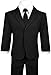 Black n Bianco Boys Suit with Tie for Toddlers and Infants. (X-Large 18-24 Months, Black)