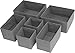 Simple Houseware Underwear Drawer Organizer for Lingerie/Undergarment/Bra/Panty/Sock/Onesie, Set of 6, Dark Gray