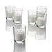 Set of 12 Richland Votive Candles White Unscented and 12 Clear Glass Eastland Votive Holders
