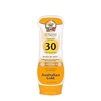 Australian Gold Sunscreen Lotion, Moisture Max, Infused with Aloe Vera, Broad Spectrum, Water Resistant, SPF 30, 8 Ounce