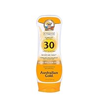 Australian Gold Sunscreen Lotion, Moisture Max, Infused with Aloe Vera, Broad Spectrum, Water Resistant, SPF 30, 8 Ounce