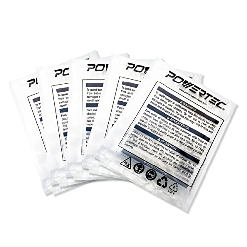 POWERTEC 70009V Clear Plastic Dust Collection Bag, 191/2 Inch Dia x 33