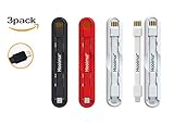 Short iPhone Lightning Cable to USB with a Strong Self-Adhesive Holder that Easily mount to Any Flat Surface - Doubles as Cell Phone Stand and Grip – Fast Charging Cable Apple Phones & Tablets