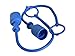 Grunge Armor | 6-Pack | Dust Cap, Fits Male ISO/Pioneer Style Hydraulic Quick disconnects Like 8010-4, 6602-8-10, and Others. Blue Molded Cap with Retention Ring Keeps Cap Attached to Hose