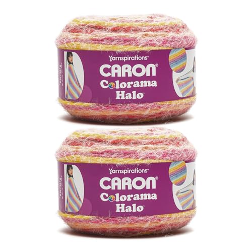 Caron Colorama Halo Striped - 2 Pack of 481 Yards/8 oz Snapdragon 71% Acrylic 1…