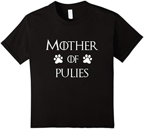 Kids Puli Dog Mom Shirt - Mother of Pulies 6 Black