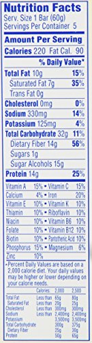 Atkins Chocolate Chip Cookie Dough Protein Meal Bar, High Fiber, 1g Sugar, 3g Net Carbs, Meal Replacement, 5 Count (Pack of 6)