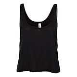 Bella Women's Maxine Cropped Fit Flowy Boxy Tank Top Shirt