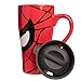 Silver Buffalo MC7088 Marvel Comics Spider-Man Eyes Ceramic Travel Mug with Friction Lid, 18-Ounces