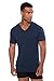 TexereSilk Men's V-Neck Undershirt Single Pack - Lounge Tee In Bamboo Viscose (Midnight Blue, Medium) Gifts For Guys MB6002-MID-M