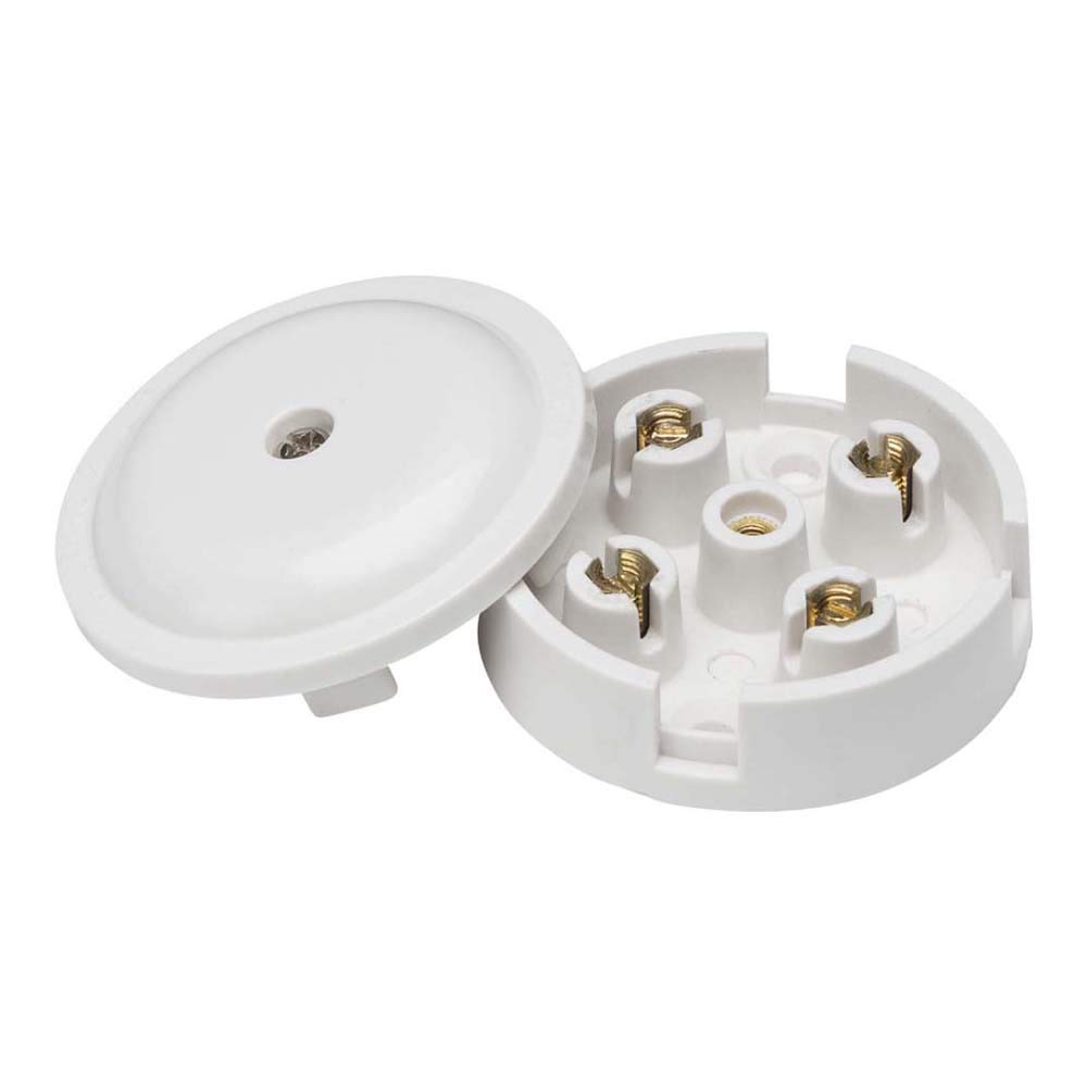 Knightsbridge SN8400 4-Terminal Junction Box, White, 5 A, 59 mm