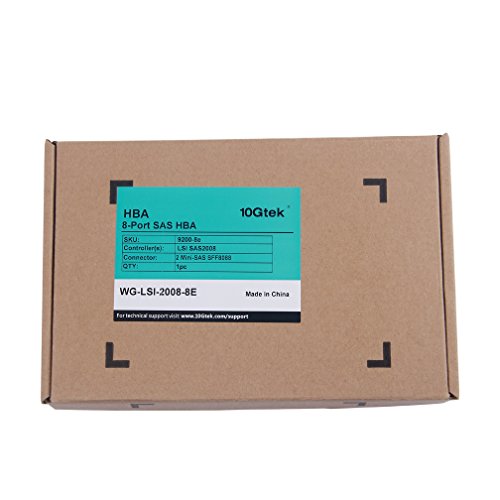 10Gtek External PCI Express SAS/SATA HBA, LSI SAS2008 Chip, 8-Port 6Gb/s, Same as LSI 9200-8E