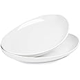 Sweese 717.101 Oval Serving Platters, 14.5 Inch White Porcelain Serving Platters for Party, Large Oval Serving Trays Serving 