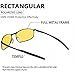 Night Vision Glasses for Driving - FEIDU HD night driving glasses anti glare polarized mens women glasses (yellow/black, 2.04)