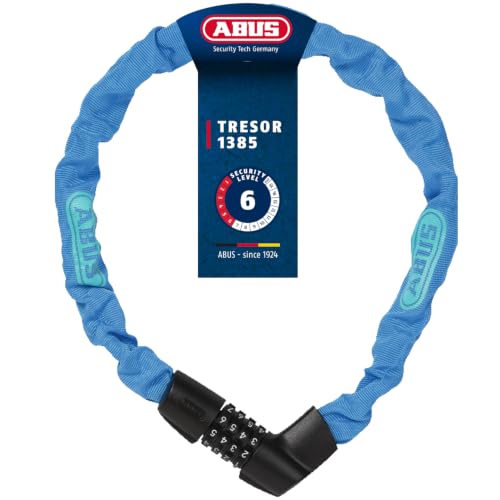 ABUS chain lock Tresor 1385/75 - combination lock made of hardened steel - 6 mm thick square chain - security level 6
