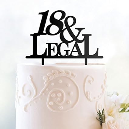Buy Engrave 18 Legal Funny Birthday Acrylic Glossy Black