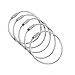 BlueCosto Wire Keychain Cable (20 PK, 6.7” / 17cm) - 2mm Thick Stainless Steel Keyring Wire Loops w/Secure Screw Lock for Hanging Luggage Tags & Organizing Keys