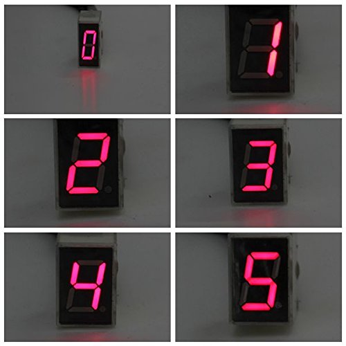 US Warehouse - Red LED Universal Digital 6 Gears Indicator Motorcycle Display Shift Lever Sensor - Thumbnail 3