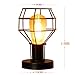 Magland Small Lamp Vintage Industrial Bedside Table Lamp for Bedroom and Farmhouse Decor with E26 Type A19 Led Warm Bulb Included, Black 9
