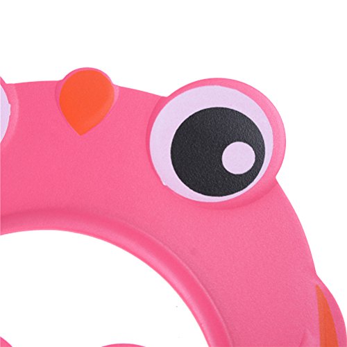 Ioffersuper 1 Pcs Cartoon Wash Hair Shield Protector Baby Kids Safe Bathing Shower Cap Shampoo Hat Pink - Thumbnail 5