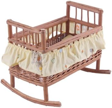wicker dolls cot