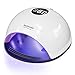 Beyooda Nail Lamp Professional LED UV Nail Dryer for Gel Polish, Smart Auto-sensing with 4 Timer Setting, LCD Display, Memory and Pause Timer Function, White
