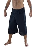 Siam Secrets 100% Cotton Pinstripe 3/4 Capri Thai Fisherman Pants Plus
