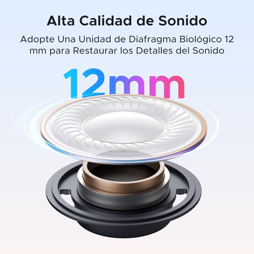 UGREEN Audífonos Inalámbricos Bluetooth 5.4 Oído Abierto con Pantalla Inteligente Táctil, Open-Ear 12 Funciones con Toque, 12 mm Diafragma, 110 ms Latencia Baja, Compatible con iPhone, Huawei, Xiaomi