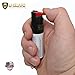 Body Armor Lipstick Stun Kit Women's Self Defense Non-Lethal PPDS Weapon Keychain with 3 in 1 Police Grade Tear Gas Flashlight - Black
