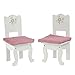 Olivia's Little World - Princess White Table and 2 Chairs Set with Cushions | Wooden 18 inch Doll Furniture