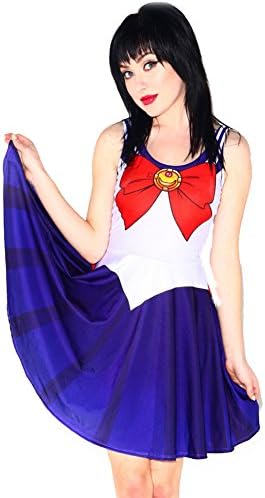 Aoibox Women's Sailor Moon Anime Cosplay Costume One Piece Skater Dress