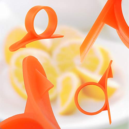 Updated Orange Citrus Peelers，Easy Fruit Slicer Cutter Remover Opener Kitchen Accessories Knife Cooking Tool Kitchen Gadget Plastic Pack of 12