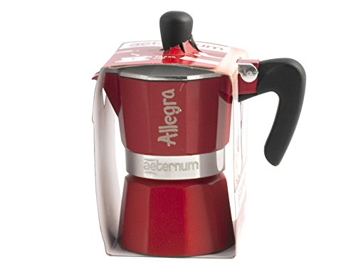 Bialetti 6011 Aeternum Espressokocher Allegra 1 Tasse, rot – Bild 3