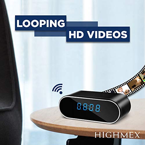 Mini Spy Hidden Camera Clock - Nanny Cam, Wireless IP Best Digital Small Full HD 1080P with WiFi, Motion Detection & Night Vision