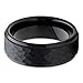 Black Tungsten Wedding Band 8mm Black Tungsten Ring Hammered Tungsten Ring Men & Women Brushed Tungsten Ring 8mm Tungsten Ring Comfort Fit