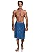 TowelSelections Mens Shower Wrap Adjustable Cotton Terry Velour Wrap Gym Body Cover Up Large/X-Large Dutch Blue