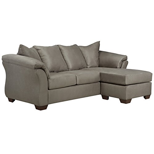Signature Design by Ashley Darcy Sofa Chaise in Microfiber, Cobblestone