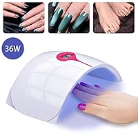 Miss Gorgeous 36W Nail Lamp - UV Nail Dryer Professional LED Nail Light for Gel Nail Polish and ToeNails with Digital Display